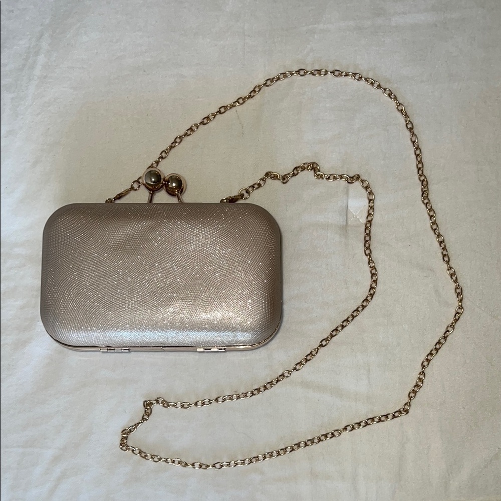 Estee & Lily Rose Gold Chain Clutch